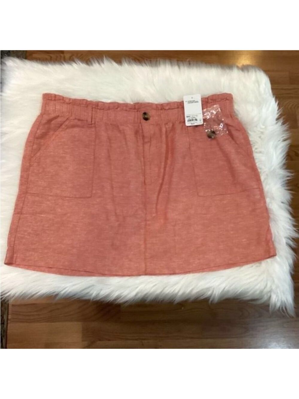 Sonoma Utility Skirt woman’s size XXL soft orange color pockets zipper b…